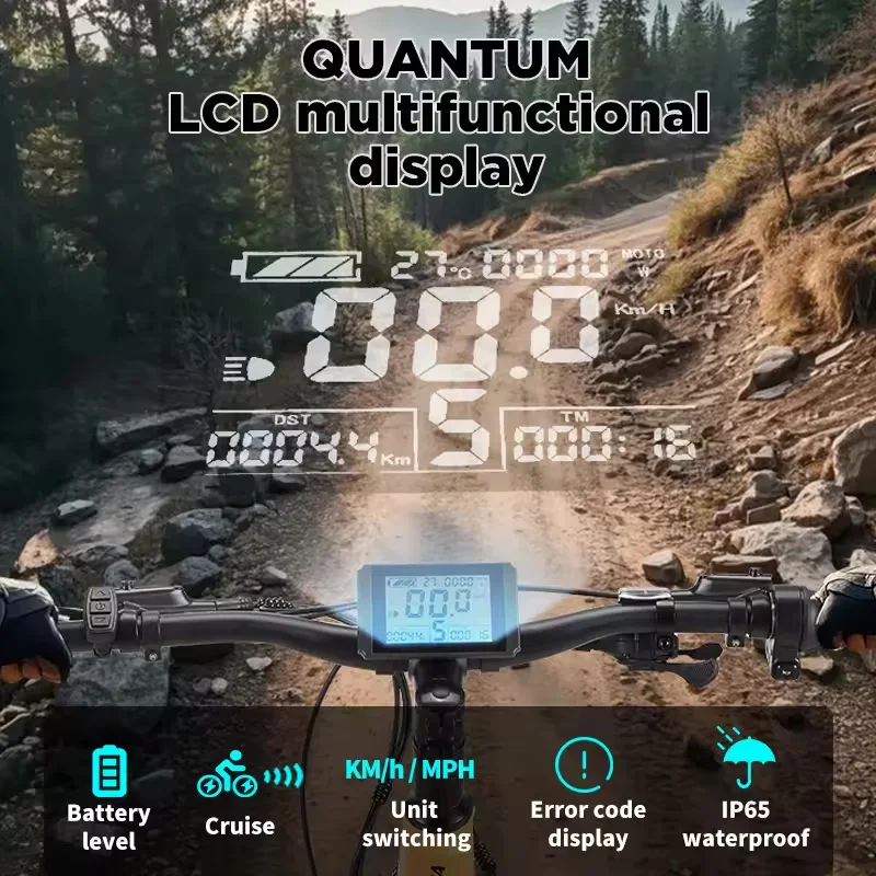 2026 KIMDYMA K02 Elektrofahrrad 27,5 Zoll Allterrain-Reifen 70-80KM Reichweite 25KM/h Geschwindigkeit 48V20AH Abnehmbarer Akku 9-Gang E-Bike – Detail 12