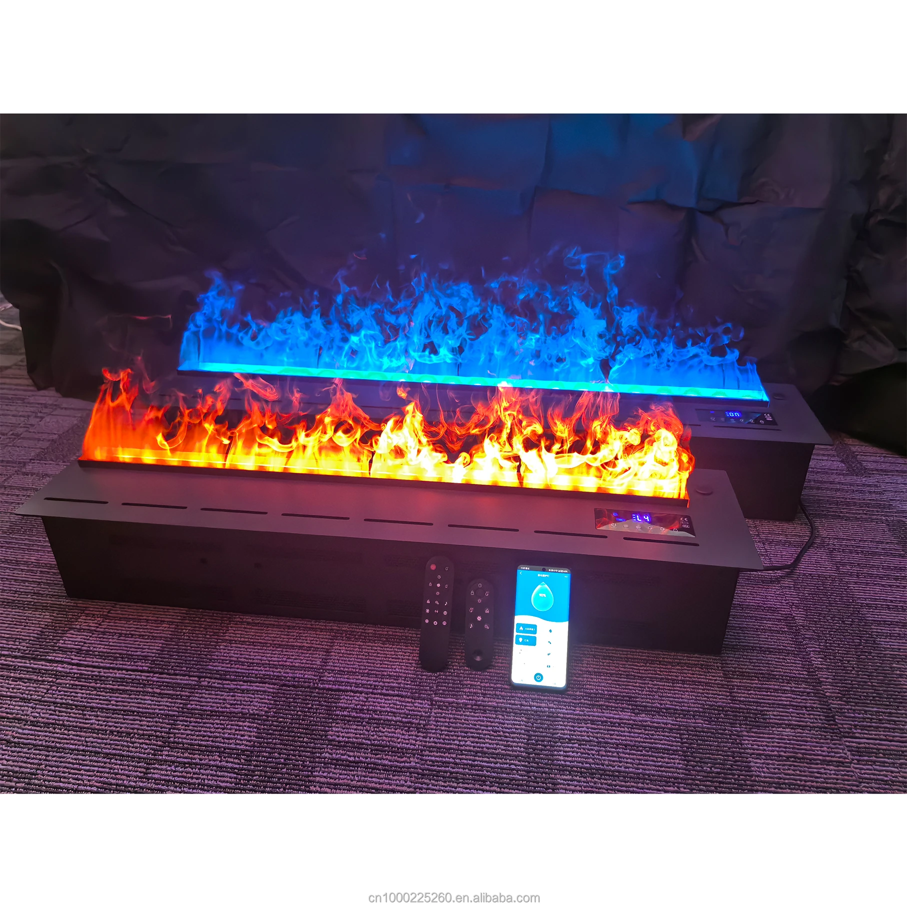 

Nsert 3d Декор Распыление Паровой Электрический Камин Увлажнитель Пульт Дистанционного Управления Черная Вода Пара Пламя Электрические Камины