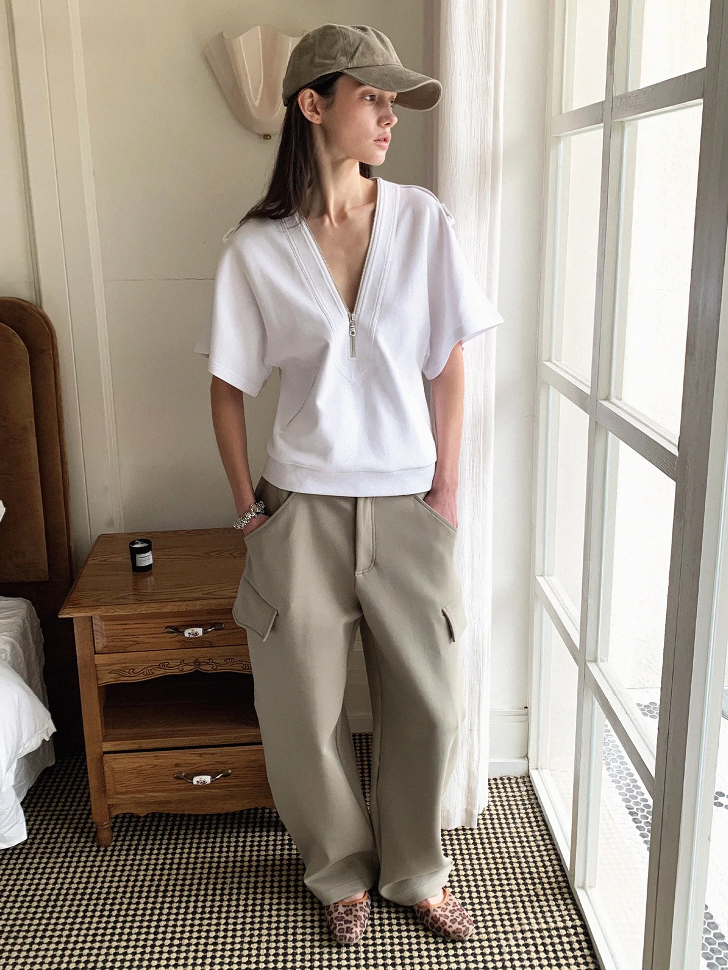 

Брюки Covertitle Air Cotton Knitted Workwear с низкой талией, прямые, повседневные, удобные, женские