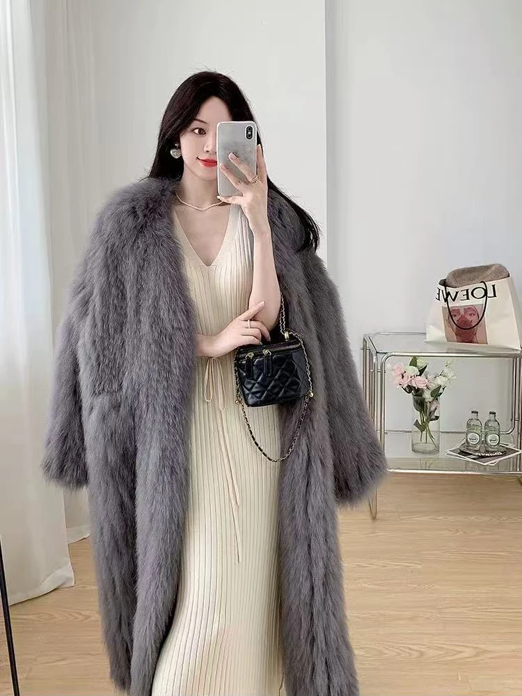معاطف شتوية ميدي من الفرو الصناعي للنساء Y2K سترة فاخرة فضفاضة منفوشة للسيدات ملابس خارجية دافئة وأنيقة من الفرو