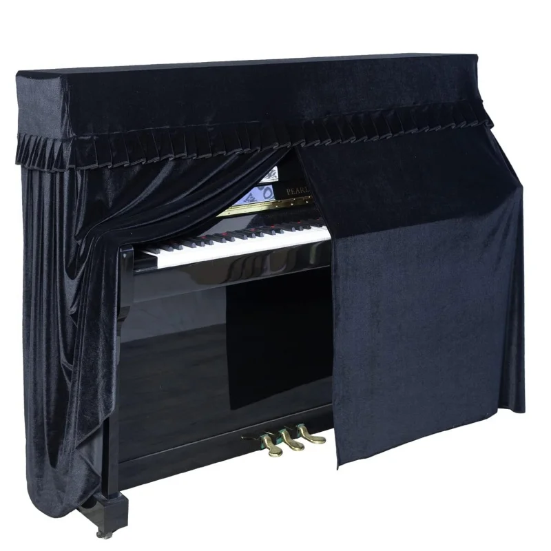 

New Upright Piano Cover Universal Full Cover Velvet Dustproof Moistureproof Fits Standard Size Piano Cover