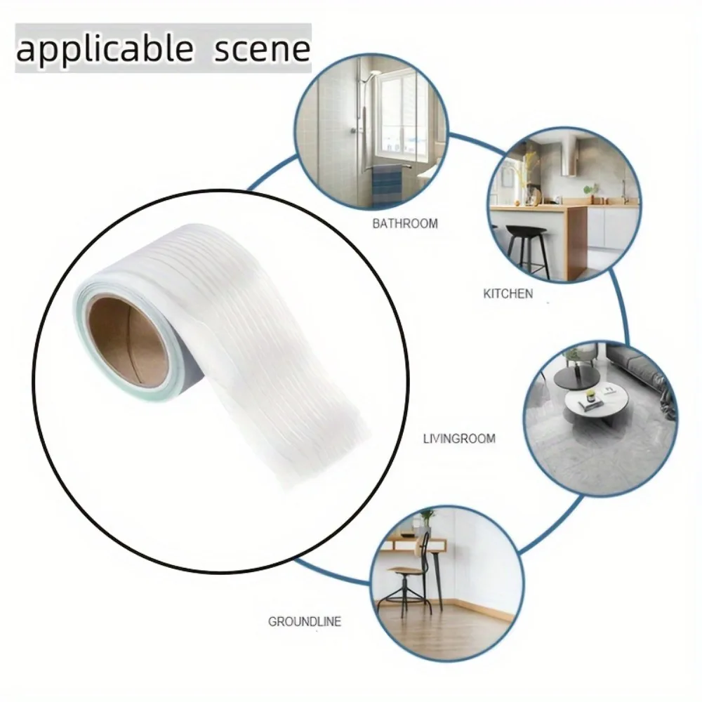 1Pc/8cm Wood Grain Door Frame Border Patch Repair Sticker Self-adhesive Decorative Wall Sticker Waist Line Skirting Line Sticker