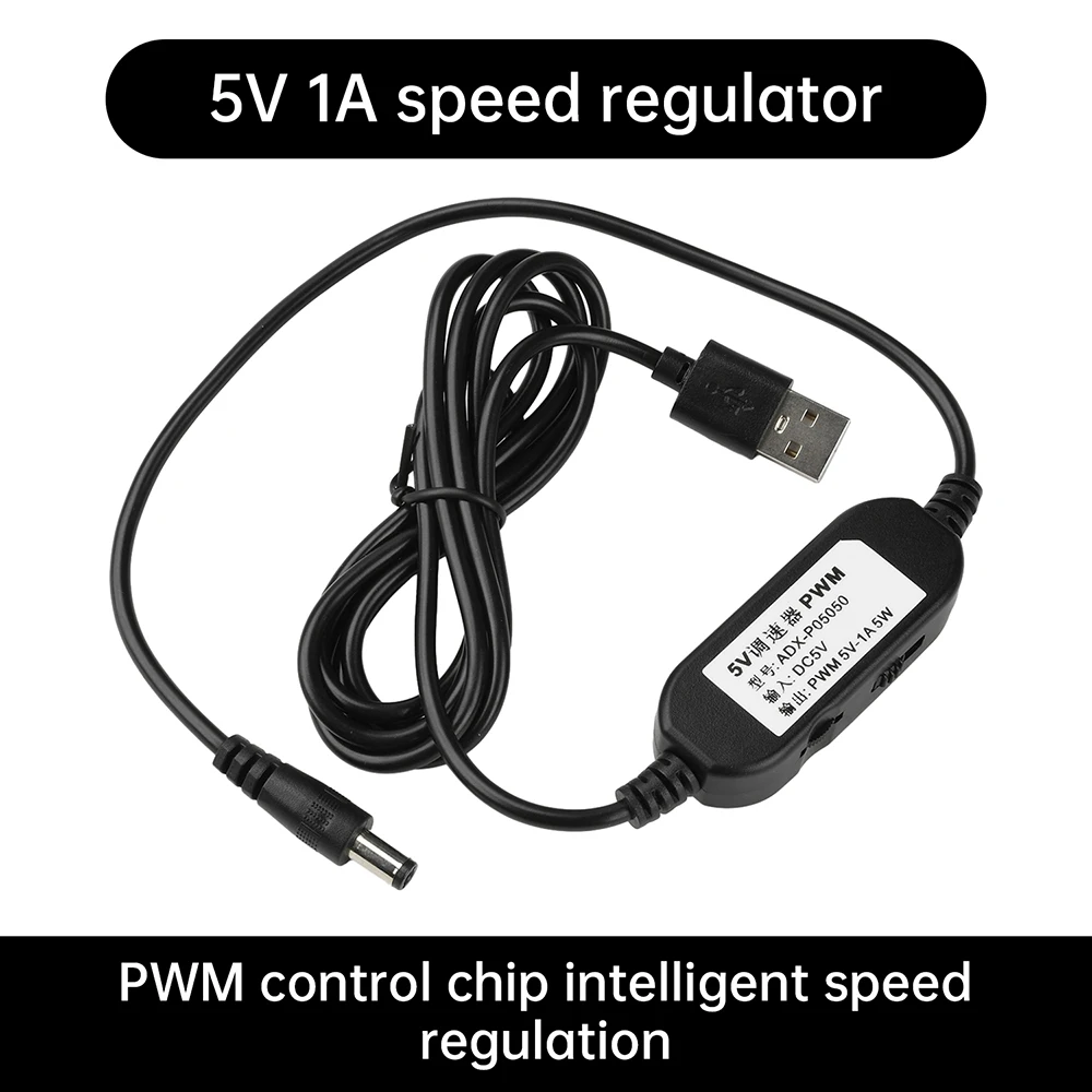 DC-DC 5V12V USB PWM  Step-Down-Up Speed Controller Switch Cable Adjust Speed Wires For Fan Manicure Tool Accessories