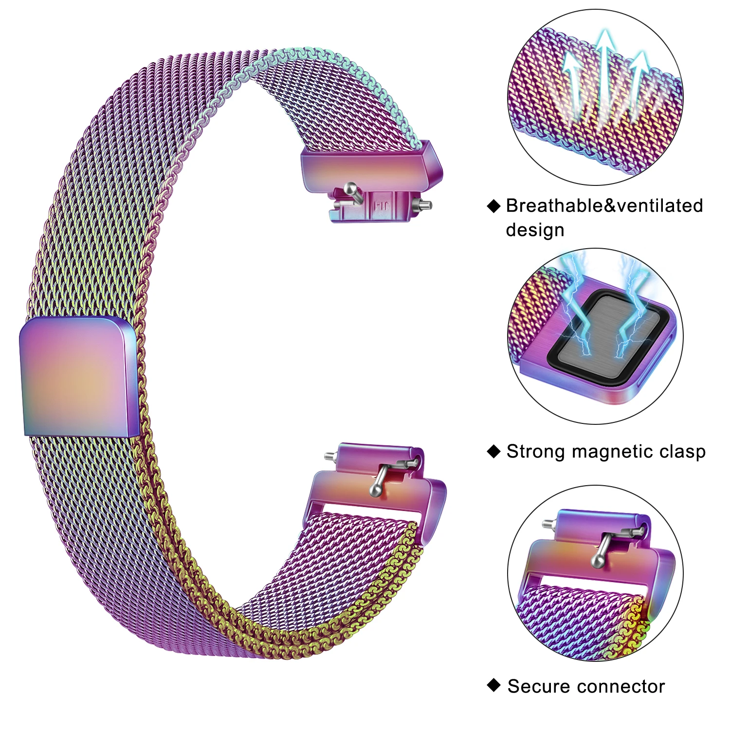 ل Fitbit إلهام الفرقة حزام معدني Milanese المغناطيسي حزام الساعات معصمه الفرقة ل Fitbit إلهام كوريا حزام ساعة ذكية