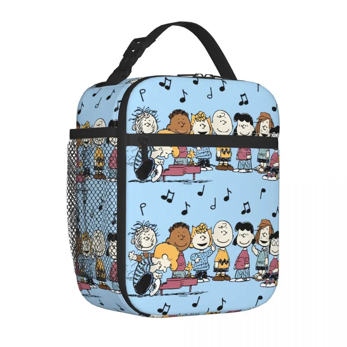 Snoopy Charlie Sally Music Insulated Lunch Bags Cartoon Reusable Cooler Bag Lunch Box Tote College Travel Bento Pouch