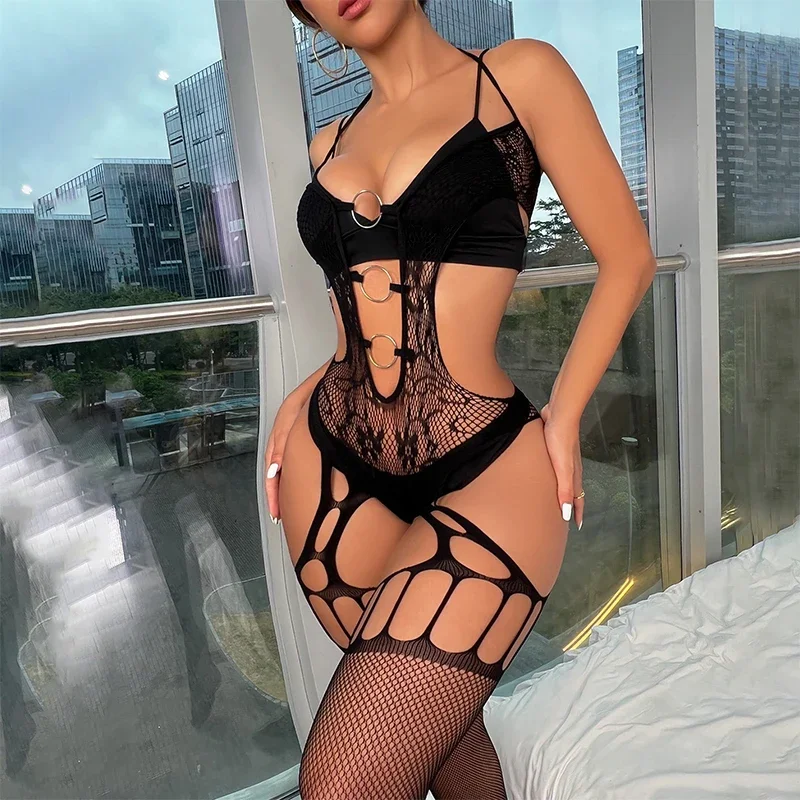 Bodystockings Sexy Lingerie erotica reggiseno da donna giarrettiere Set di biancheria intima Sexy per il sesso Set di biancheria intima da donna costumi Sexy femminili