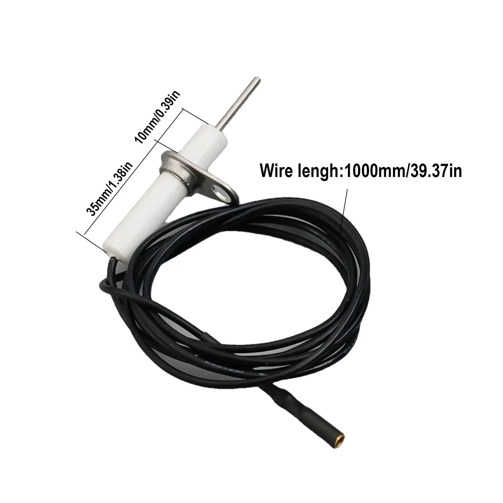 1 Out 2 Piezo Spark Ignition With Cable PP Plastic Igniter Push Button For Gas Fireplace Grill BBQ Stove Home Renovation Parts