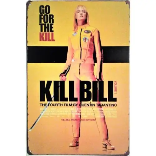 Kill Bill Vintage Film Metallschild Retro Uma Thurman Tarantino Film