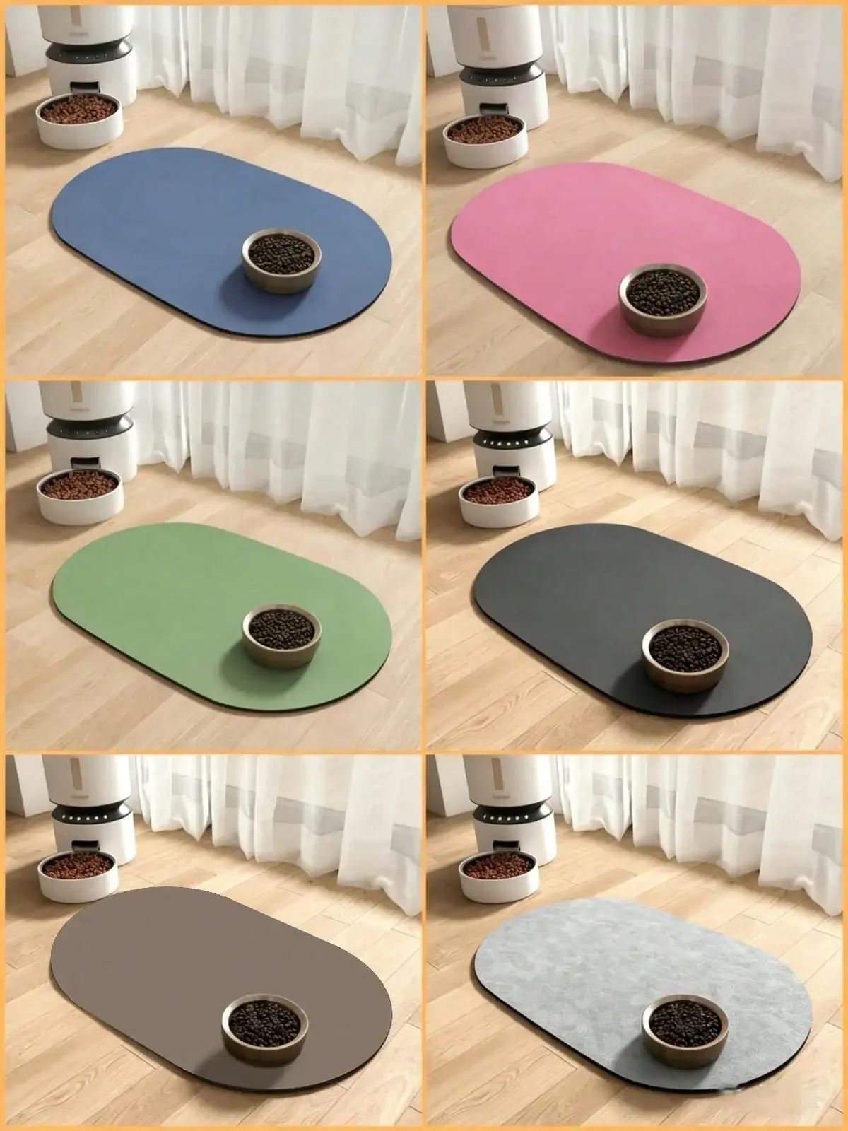 

1 Pack/Absorbent Pet Food Mat - Cat & Dog Food And Water Bowl Pad, Quick Dry Pet Food Mat, Anti-Spill Pet Feeding Mat, Pet Supplies Mat - Suitable For Dogs That Easily Dirty Water Bowls [6 Color Options]