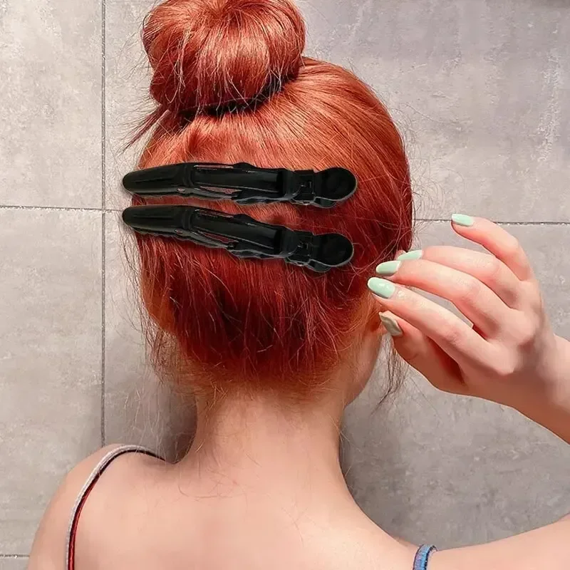 Black Alligator Clip Beauty Hairdressing Clamp Shape Plastic Hair Claw Women'S Girls Styling Hair Clips Hair Accessories image 5
