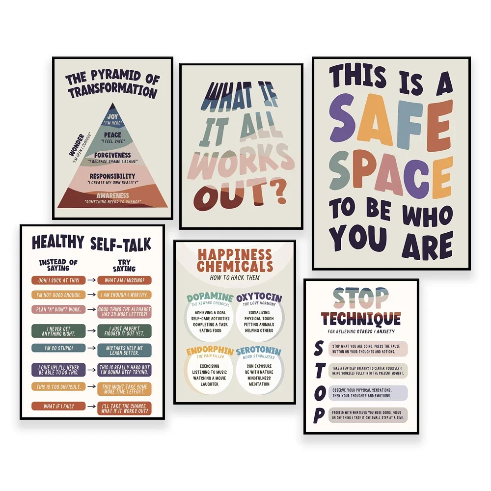 Digital Printable Art School Counselor Office Psychology Print Poster Gift Mental Health Diversity Therapist