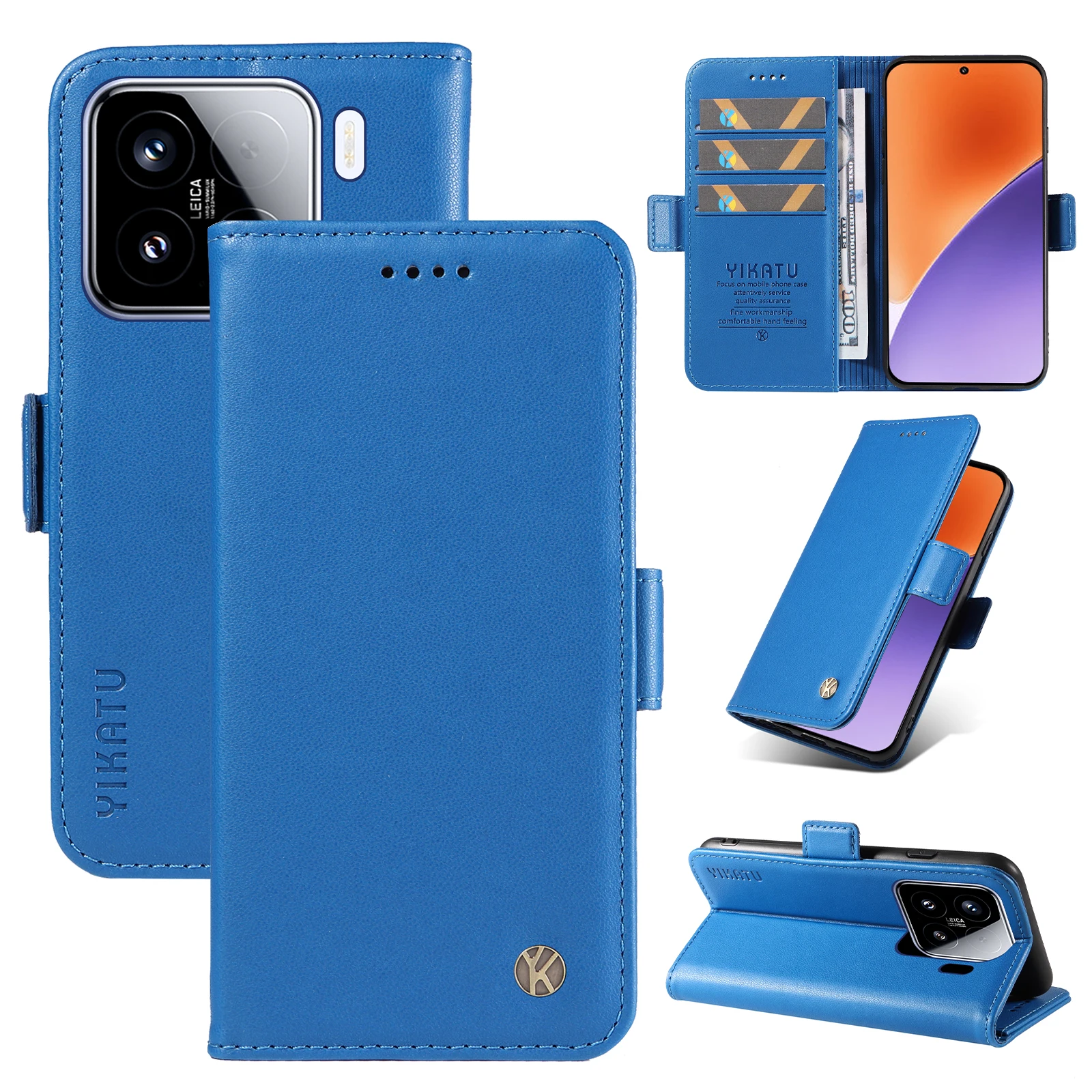 

Leather Case For Xiaomi 15 14 13 12 11 lite/Pro/Plus/ultra11T 12T 10T Card Slot Wallet Fold Flip Book Case Cover Funda
