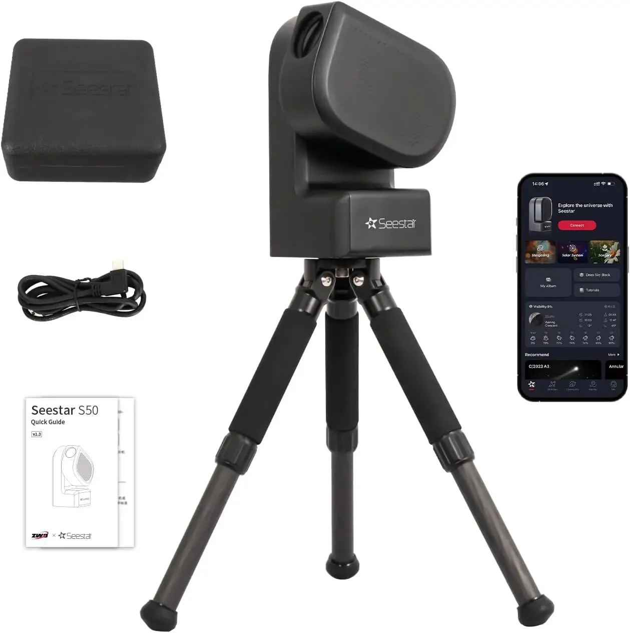 Smart Digital Telescope All-in-One Autofocus Portable for Beginners and Experienced Users