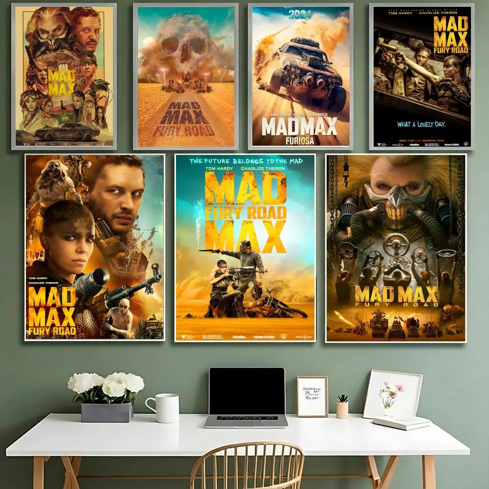 Retro-Film-Mad-Max-Poster, HD, wasserfest, hochfest, selbstklebende Wanddekoration, universell einsetzbar