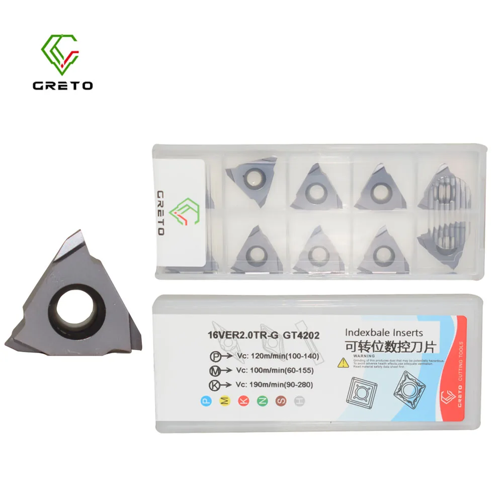 

Threading Inserts 16VER2.0TR GT4201 GT4202 Thread Carbide Insert Cutting Turning Tool 16VER 16VER2.0 TR