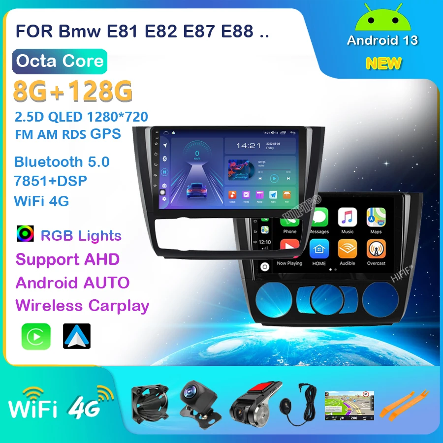 

Car Radio for Bmw E81 E82 E87 E88 2004-2012 Multimedia Video Player 8G 128G Android 2 Din Carplay Autoradio Navigation GPS