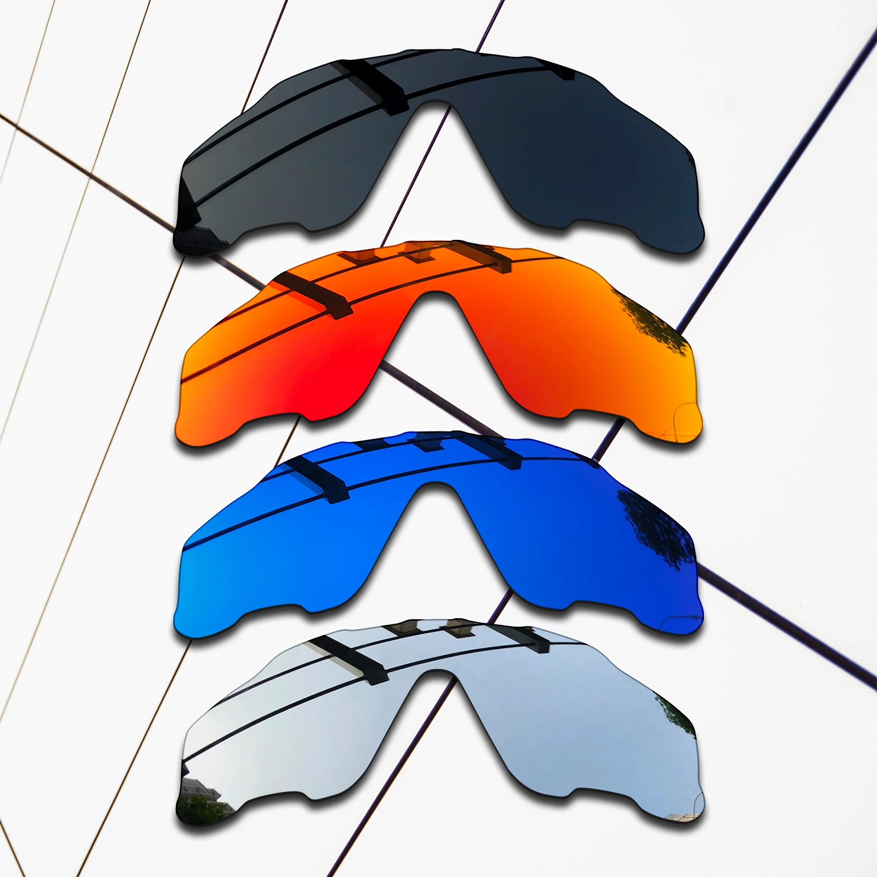 Groothandel E.O.S gepolariseerde vervangende lenzen voor Oakley Jawbreaker OO9290 - 31 mm |   Jawbreaker Asian Fit OO9270 zonnebril