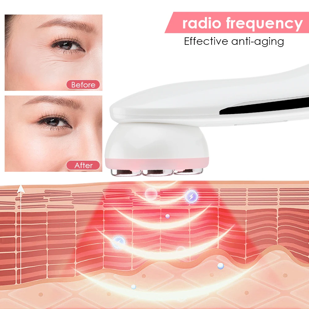 RF EMS Facial Massager Microcurrent Color Light Beauty Device Skin Rejuvenation IPL Lift Firming Anti-aging Face Lifting Tool