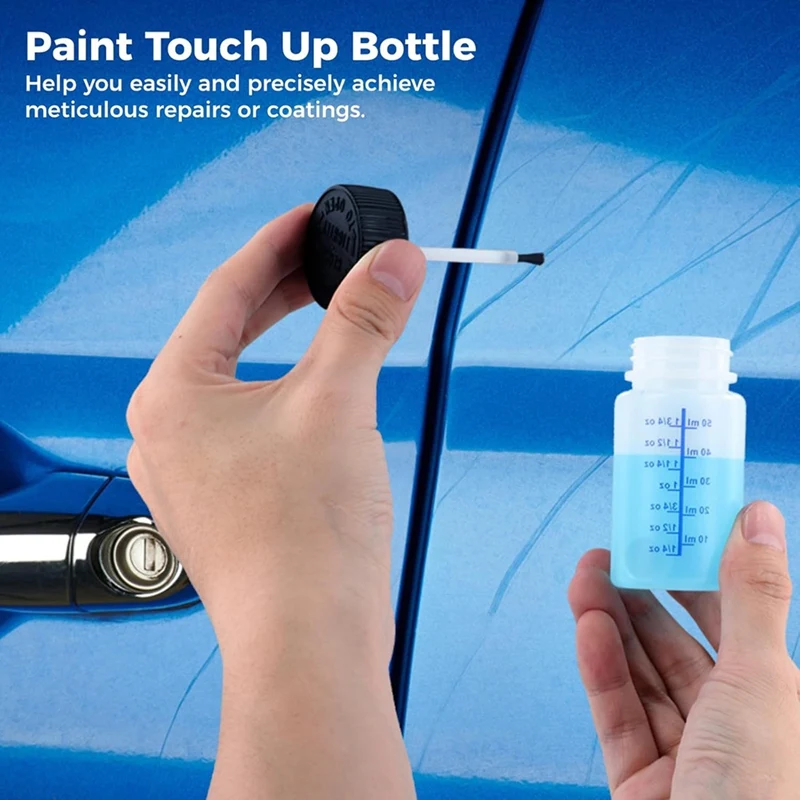 60PCS 56.7G Touch Up Paint Containers - Empty Paint Touch Up Bottles With Brush, Mixing Ball For Fixing Car Scratches