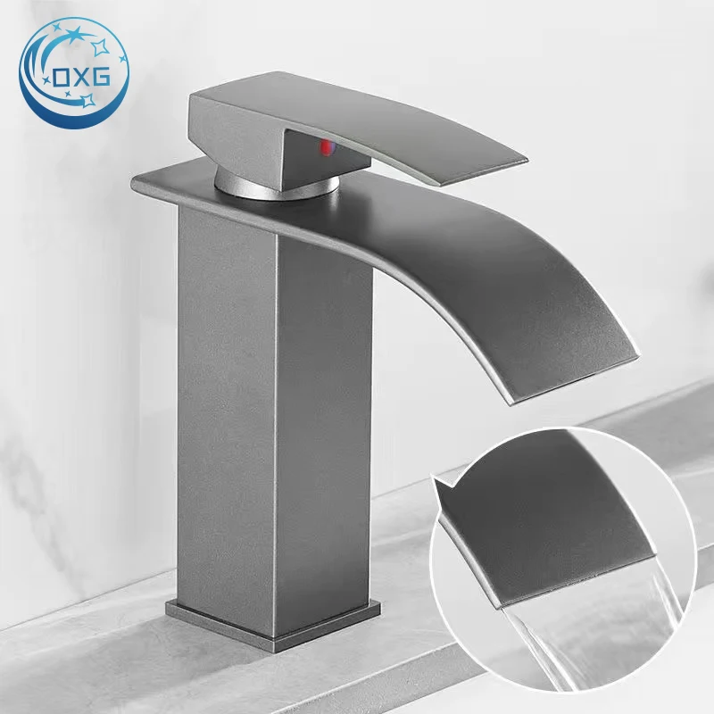 

OXG Waterfall Basin Faucet Bathroom Faucet Basin Sink Faucet Washbasin Faucets,Basin Taps,For Deck Mount Basin Bathhroom Faucets