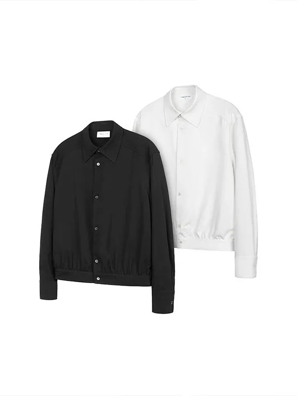 

Casual Long Sve irt Men's Cleanfit Color Versatile Haome Turn-down Collar Commute irt Jaet Spring Summer