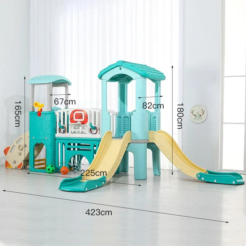 High Quality Children Amusement Park Kindergarten Plastic Play House with Slide Toy  Kids Playhouse China Indoor Playground