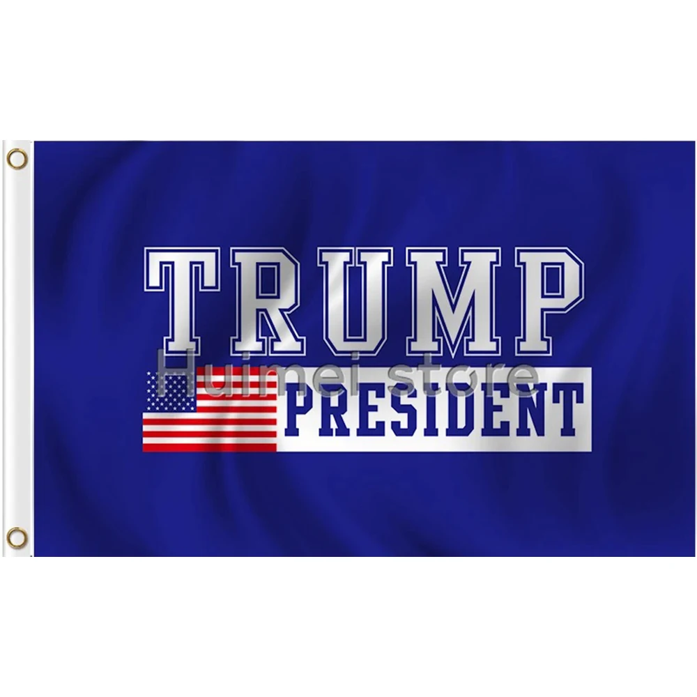 Флаг президента 150X90 см 3x5 футов темно-синий баннер 100D полиэстер