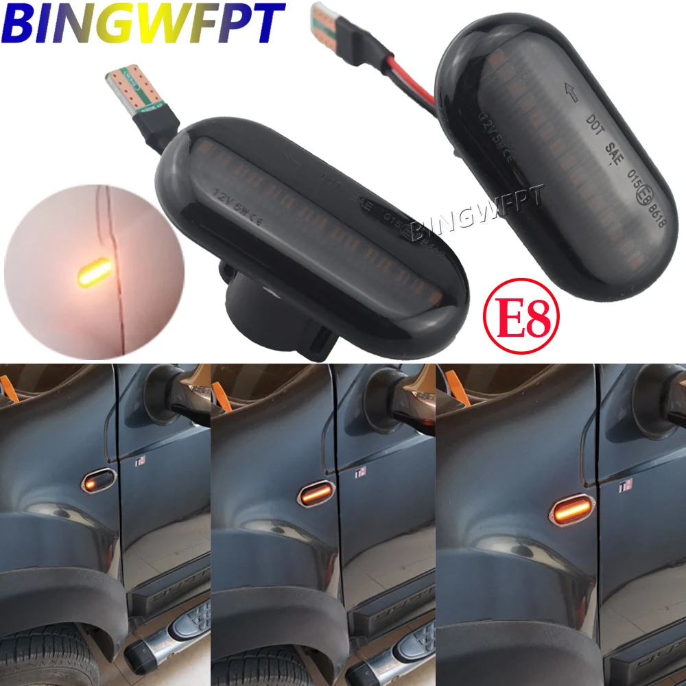 For Renault Megane 1 Clio1 2 KANGOO ESPACE Smart For two 453 Led Dynamic Side Marker Turn Signal Lights