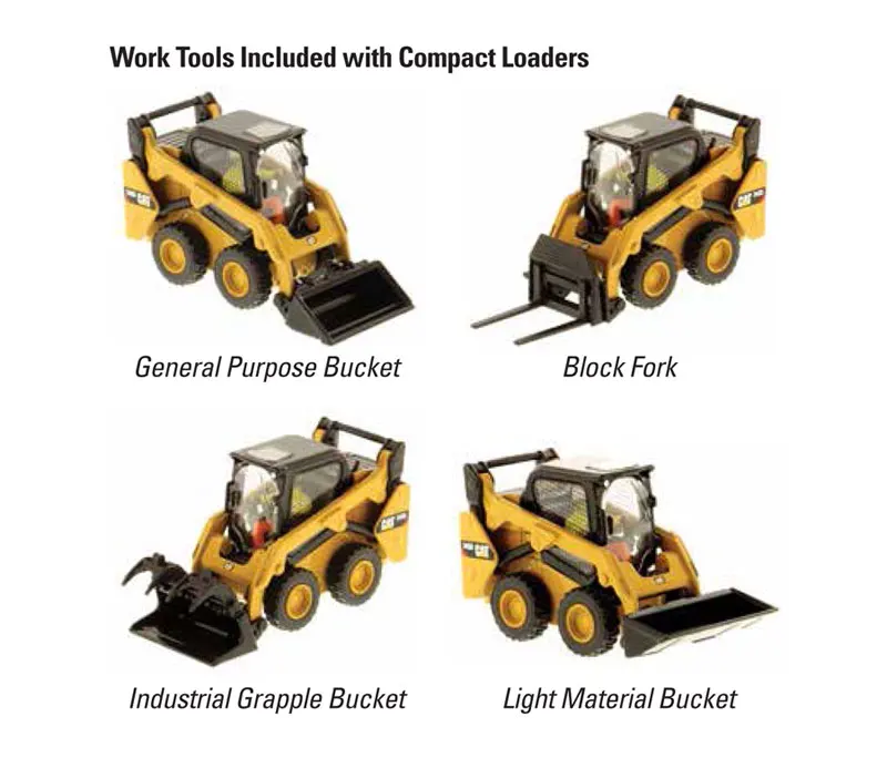 DM 1/50 Scale Cat 242D Compact Skid Steer Loader โดย Diecast Masters สําหรับคอลเลกชันของขวัญ 85525
