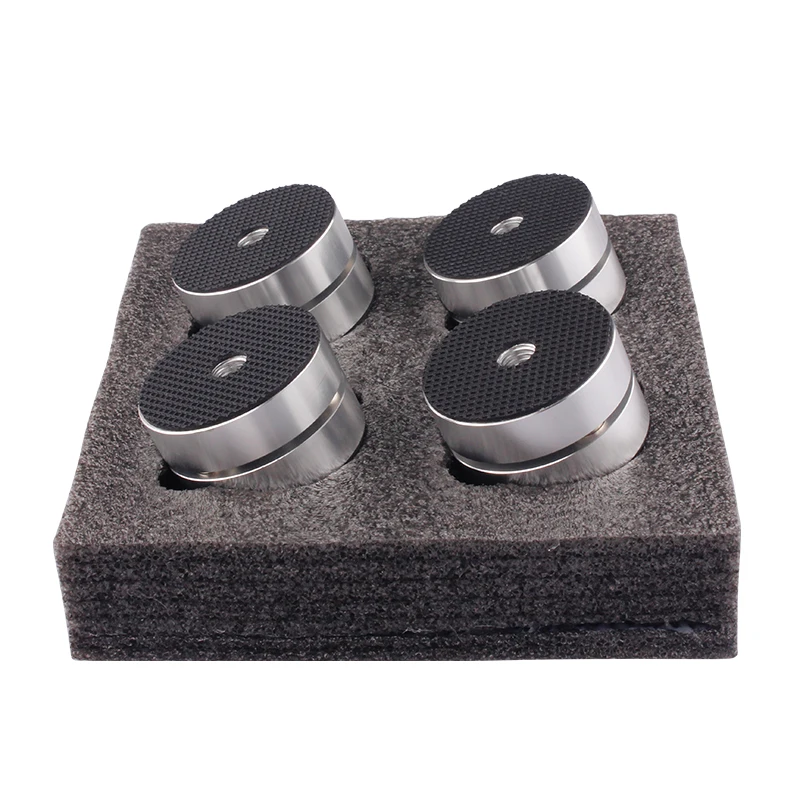 YYTCG 4Pcs Hohe Qualität Audiophile Schock Dämpfung Pad HIFI Stand Füße lautsprecher Stabilisieren Audio CD Aluminium Isolation Füße Pad Fuß 4