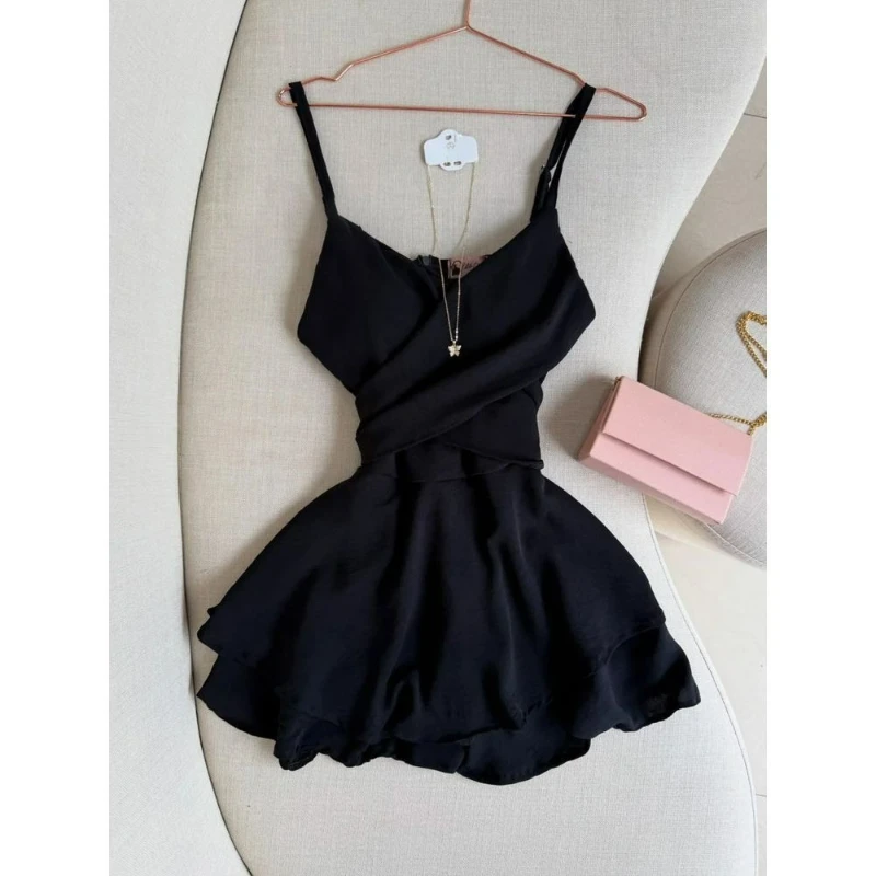 Super ดูดีสีเขียวชุดกระโปรงสําหรับสตรีฤดูร้อนใหม่ High-end Unique Seaside วันหยุดชุดคอ Slim Elegant Dress