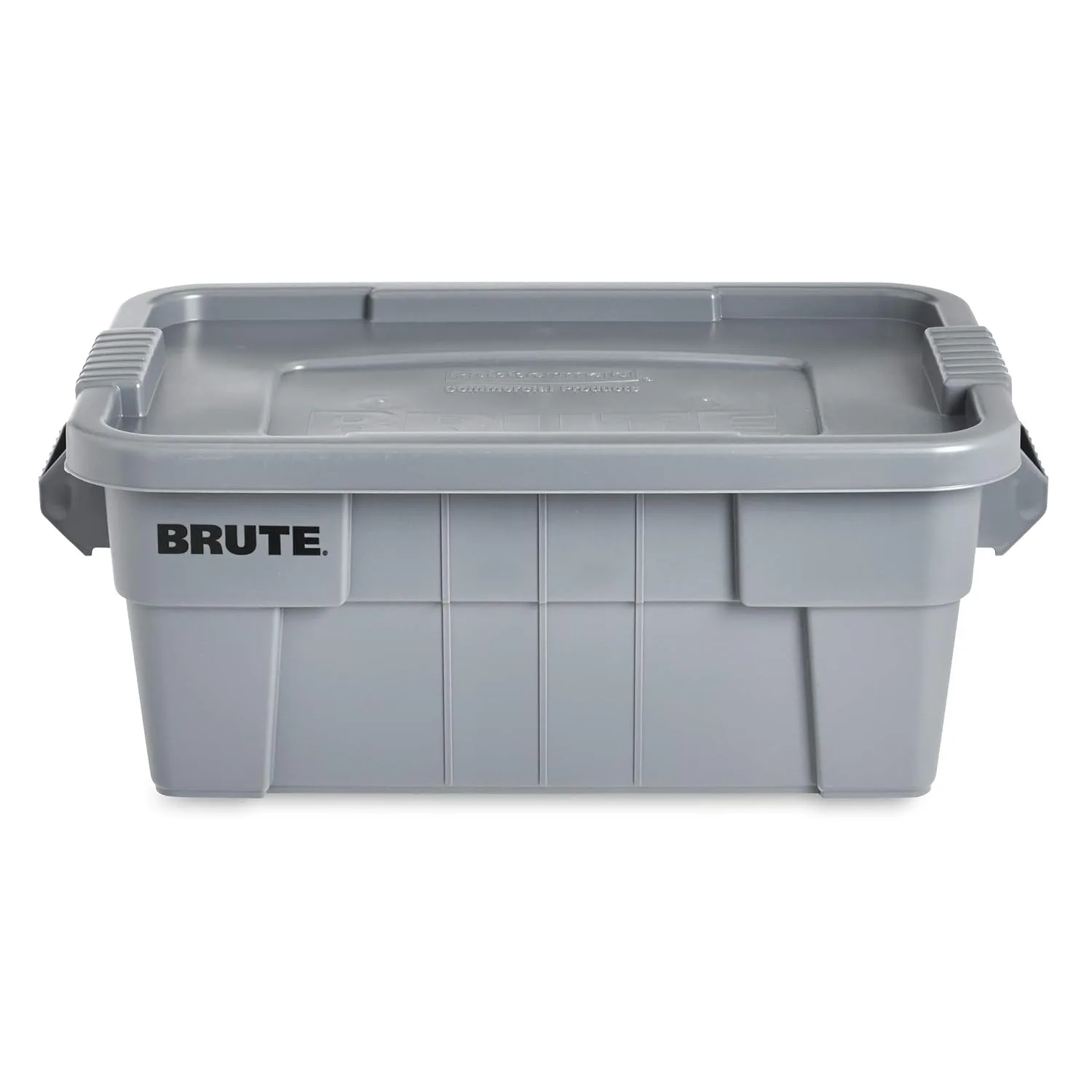 Rubbermaid Commercial Products BRUTE Tote Storage Bin with Lid, 14-Gallon, Gray, Rugged/Reusable Boxes for Moving