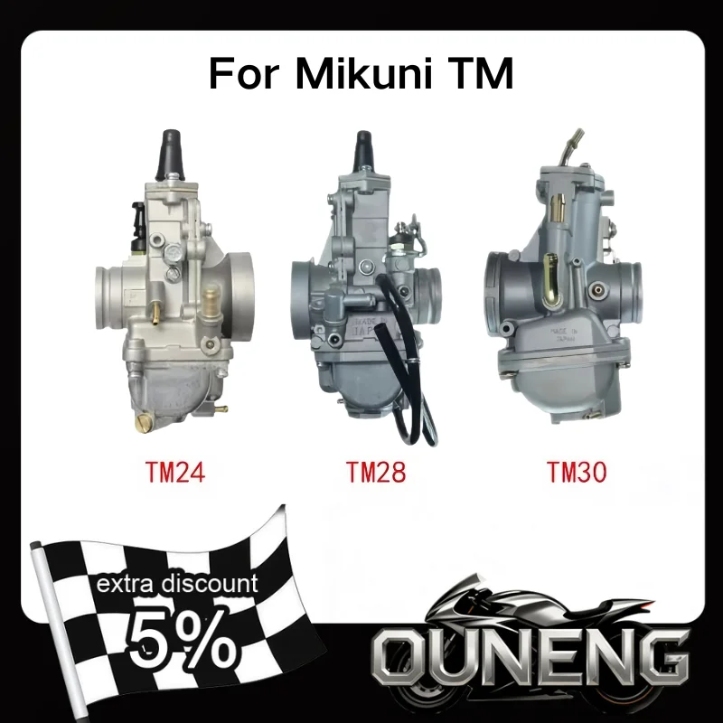 Per Mikuni TM24 TM28 TM30 TM TMX 50-650cc Motore a 4 tempi CR250 KX125 KX150 Moto Carburatore Piatto Slide Spigot Carb