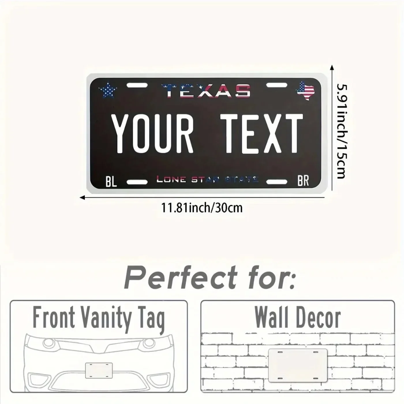 Custom Texas License Plate Aluminum Sign 6x12 Inch Personalized Garage Wall Art Home Decor Gift image 2