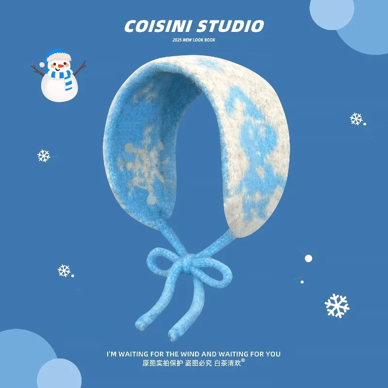 

Новые милые мультяшные жаккардовые ремни, наушники для женщин, осенне-зимние дорожные наушники, теплая защита ушей, универсальные наушники