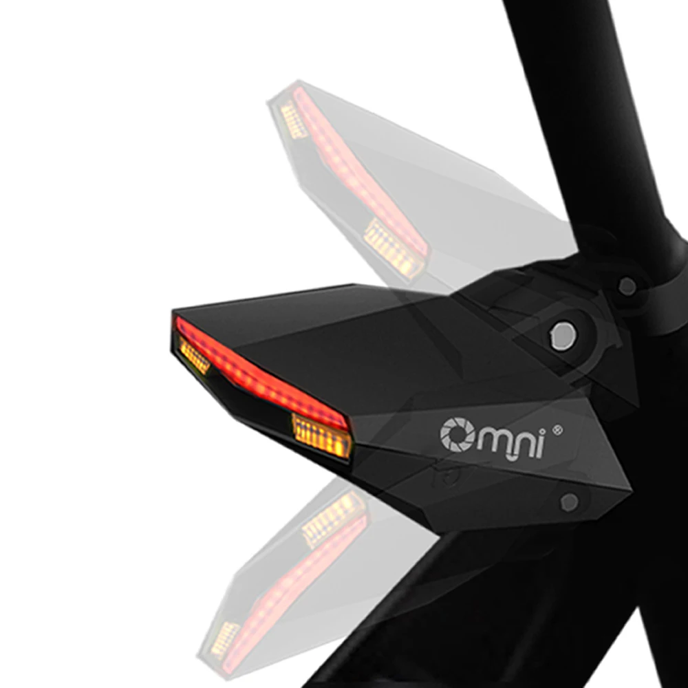Omni Factory WaterproofLed E Bike Lampe Light Rechargeable USB Safety Warning Turn Signal Brake Bike Lamp