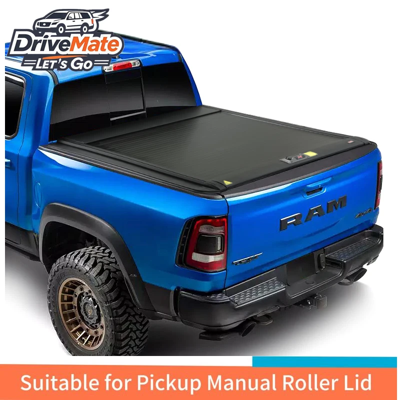 Rollendeckel für Dodge Ram 1500 TRX Pickup Truck, Aluminium-Tonneau-Abdeckung, einziehbarer, harter, zusammenklappbarer Shutter-Tonneau mit Wasserdichtigkeit
