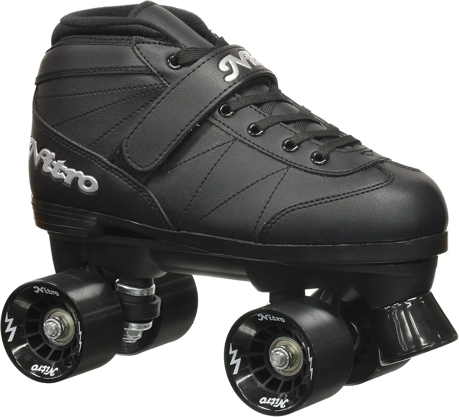 Super Indoor Outdoor Quad Speed Roller Skates Includes Toe Stops and Toe Plugs and Two Pair of Laces Roller Skates