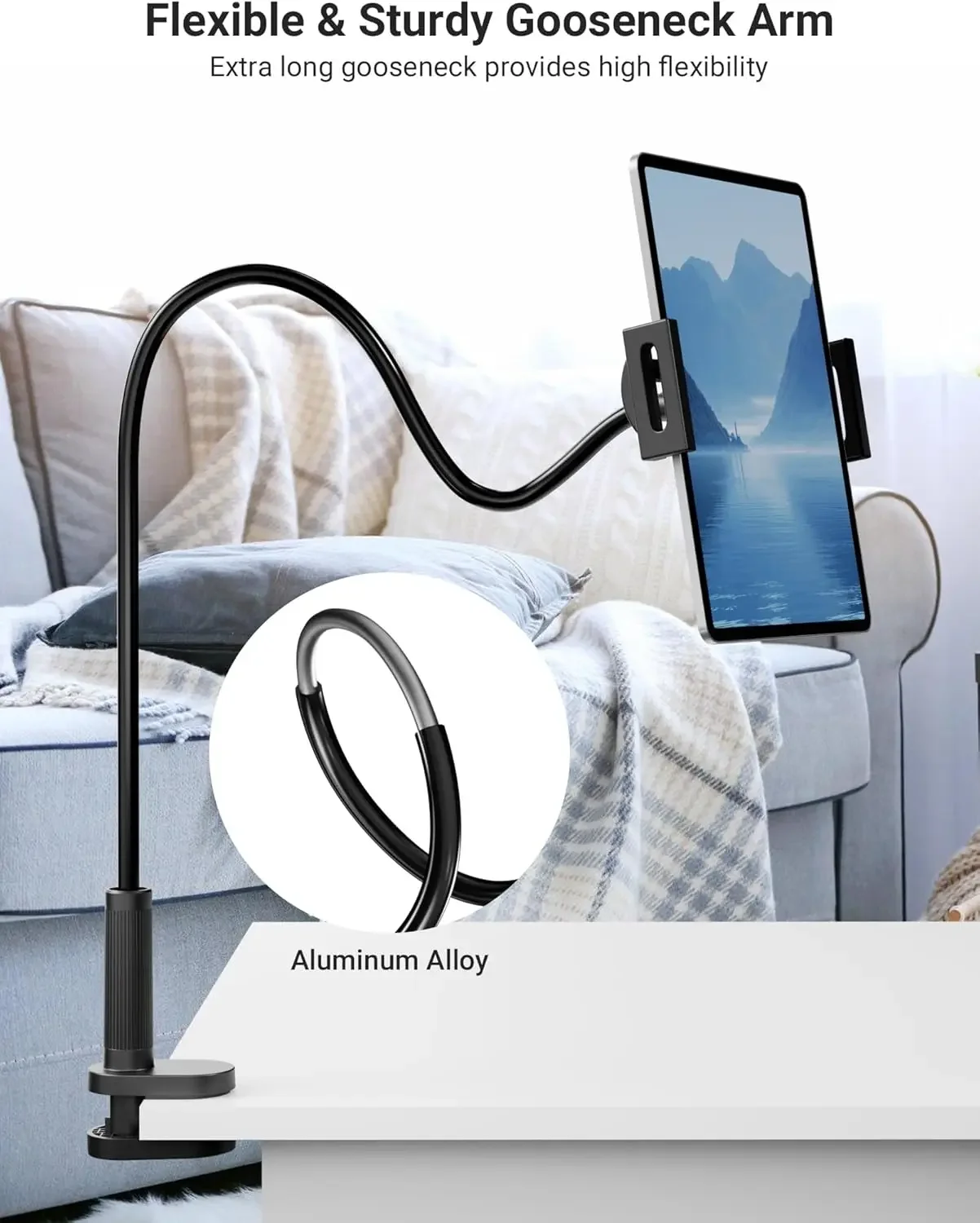 Flexible Long Arm Tablet Stand Holder for Bed Desk Phone Tablet Support for Xiaomi Huawei Samsung Teclast IPad Tab Stand