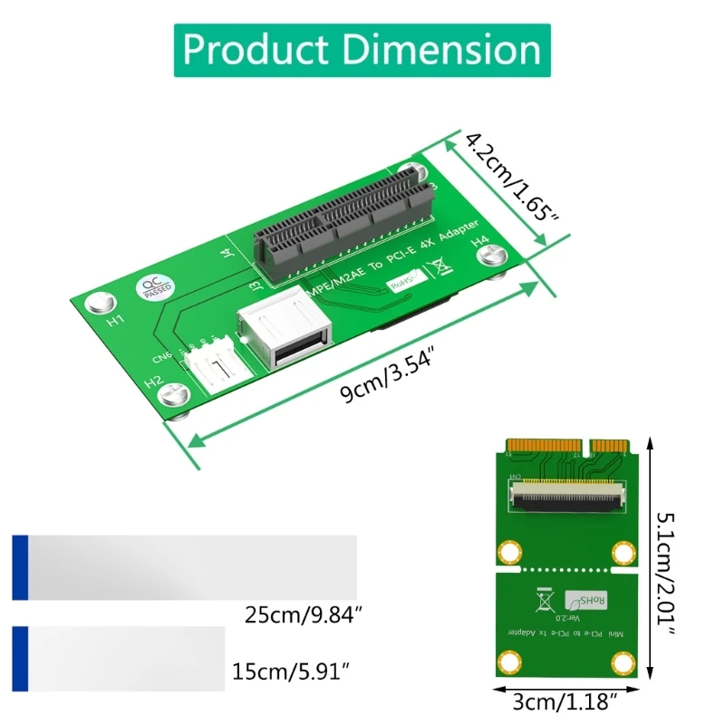 Удлинительный кабель Mini PCI-e mPCIe к PCIe Riser для компьютерных энтузиастов B0KA