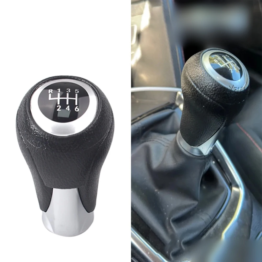 

1x Car 5/6-Speed Gearshift Knob Shift Lever Black For Mazda 3 For CX-5 2013-2016 Interior Accessories