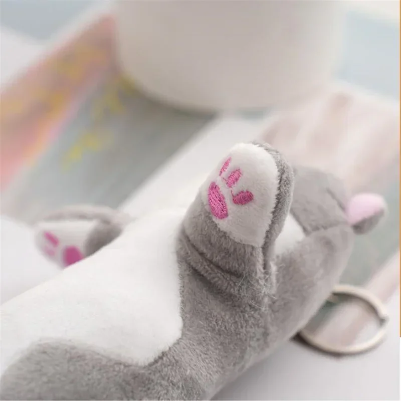 Lovely Long Cat Plush Doll Toys Soft Stuffed Animal Keychain Backpack Pendant For Kids Girls Birthday Gifts