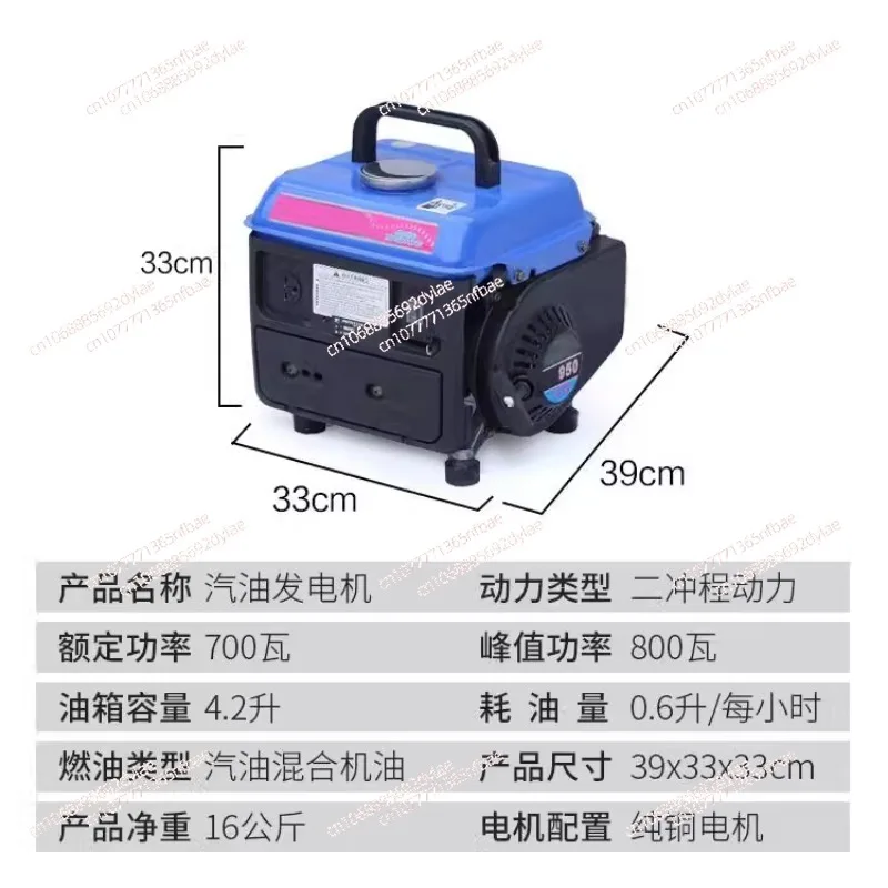 1000W Gasoline Generator 220V Variable Frequency All Copper Brushless Electric Vehicle Range Extender