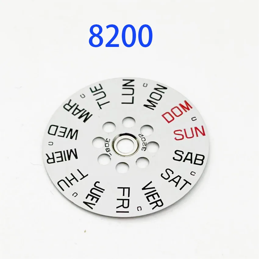 1PCS Day Disc for 3 O'clock Position Compatible with 8200 Movement Watch Repair Parts Weekly Disk Watch Accessories