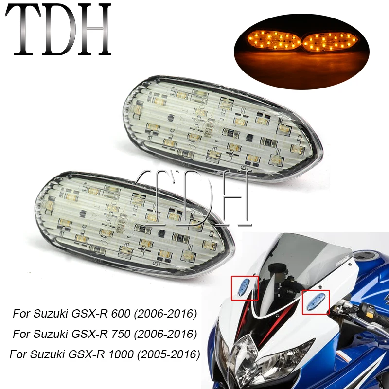 �y�Z�[�����z�I�[�g�o�C LED �t���b�V���}�E���g�E�C���J�[�E�C���J�[�C���W�P�[�^�~���[�u���b�N�t���b�V���[���C�g�X�Y�L GSXR GSX-R 600 750 1000 05-2016