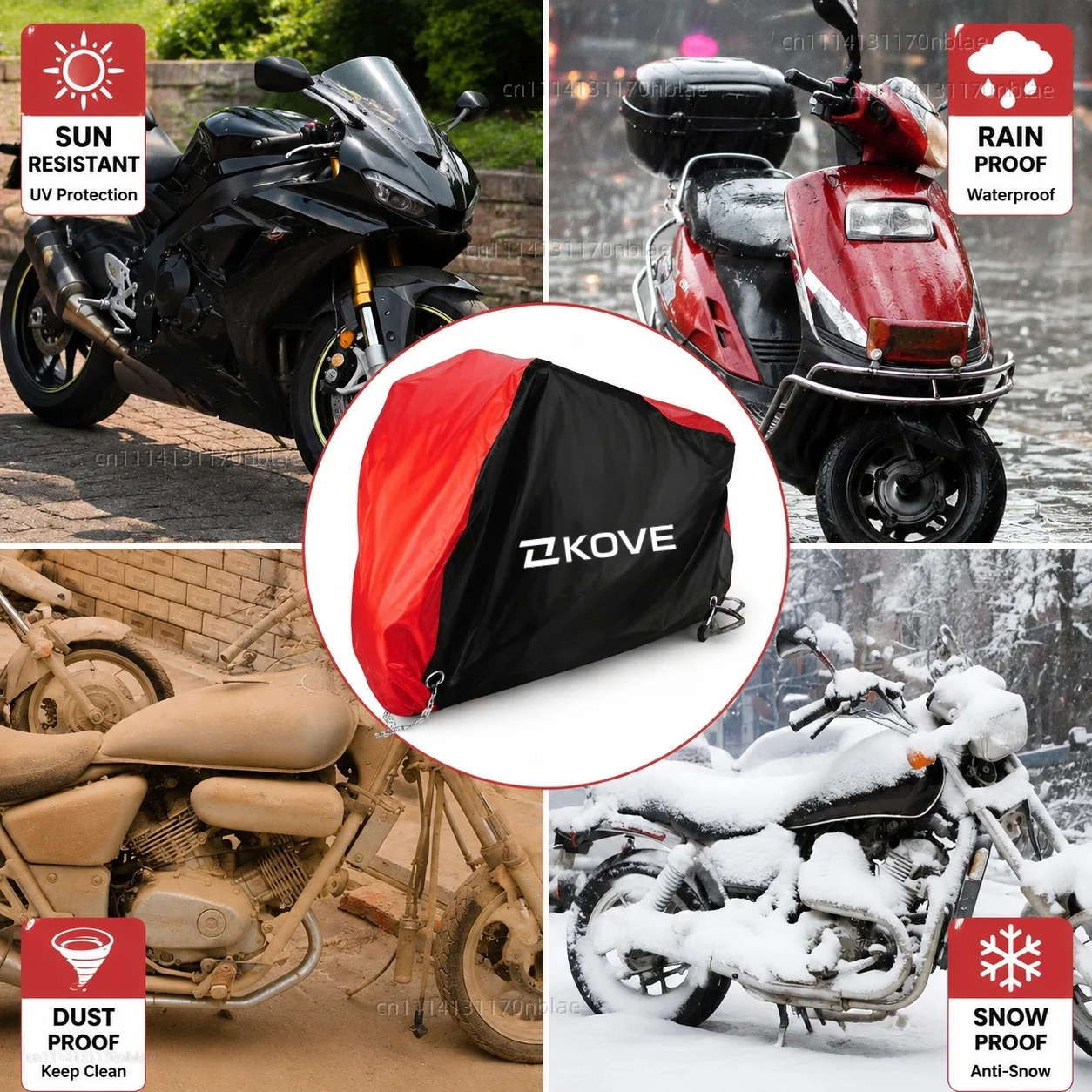 For KOVE 800X Pro/Rally 525X 500X 400X 800 525 500 400 X 210D Motorcycle Cover Waterproof Dustproof UV Moto Rain Cover