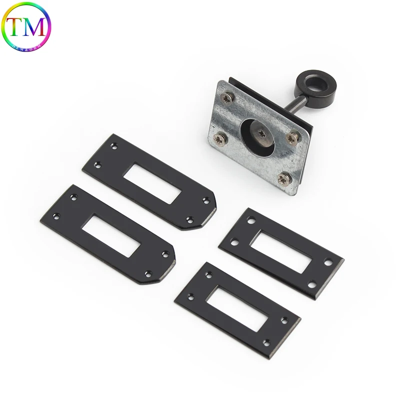 1/5Sets Stainless Steel Black Metal Rectangle Twist Turn Lock For Bags Handbags Purse Clasps Lock Buckles Hardware Accessories