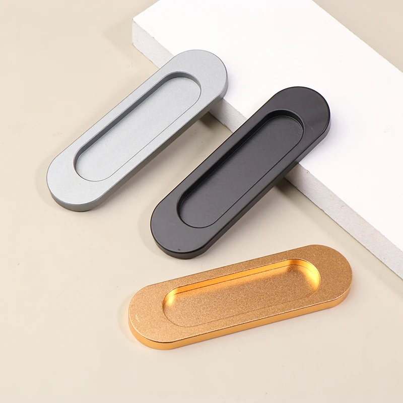 Door Sliding Pull Door Hidden Furniture Hardware Handle Self-Adhesive Bathing Room Glass Door Pulls