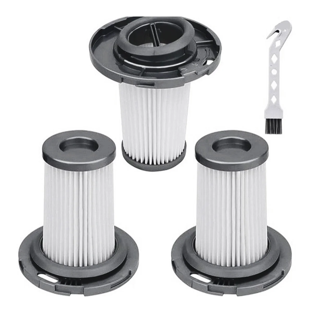 FZFZ 3 Pcs ZR009005 X-Force Flex 8.60 무선 진공 청소기 액세서리 용 청소 브러시 ​​가있는 HEPA 필터