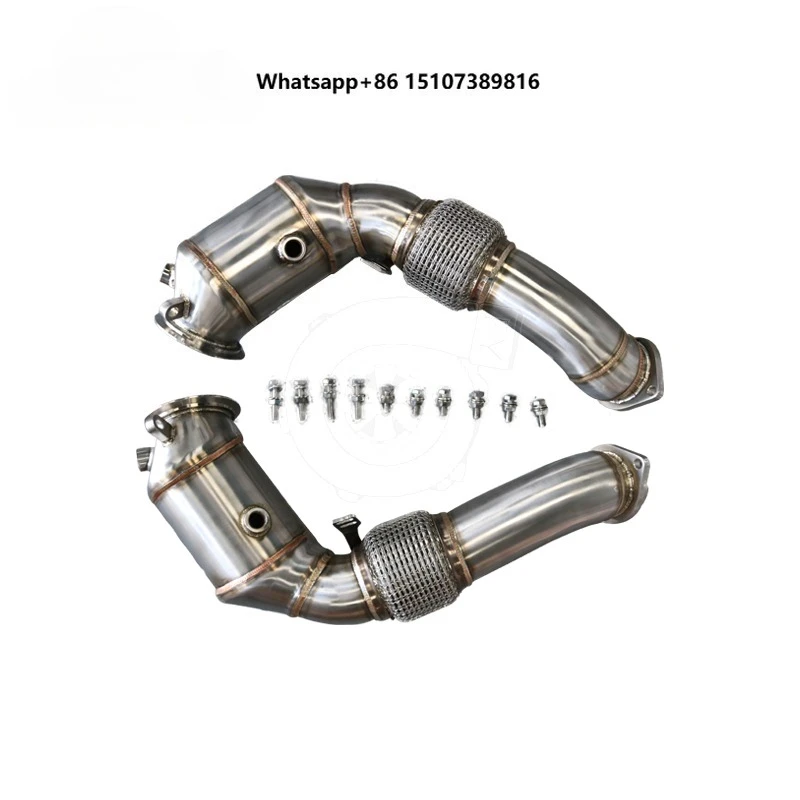 

Catted Downpipe for 5er F07 F10 F11, 6er F12 F13 F14, 7er F01 F02 F03, X5 E70, X6 E71 - Motorcode N63